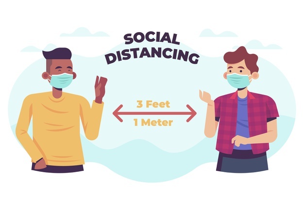 We follow all social distancing rules.